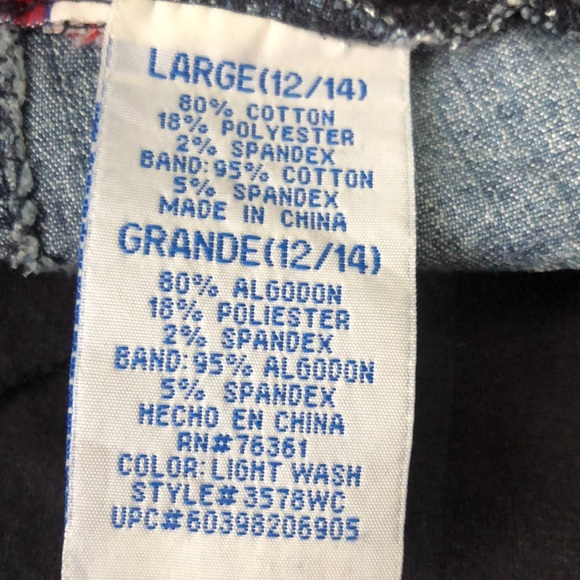 Planet Motherhood Blue Denim Cotton Panel Maternity Shorts size Large (12/14) - Picture 6 of 8